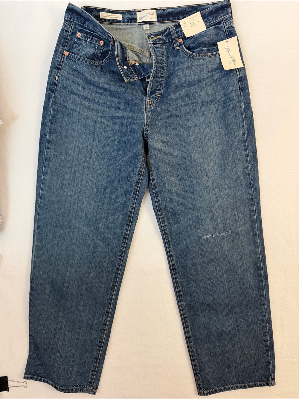Universal Thread Women 90s Mid-Rise Baggy Denim Jeans Button Fly New with Tags - Picture 10 of 11